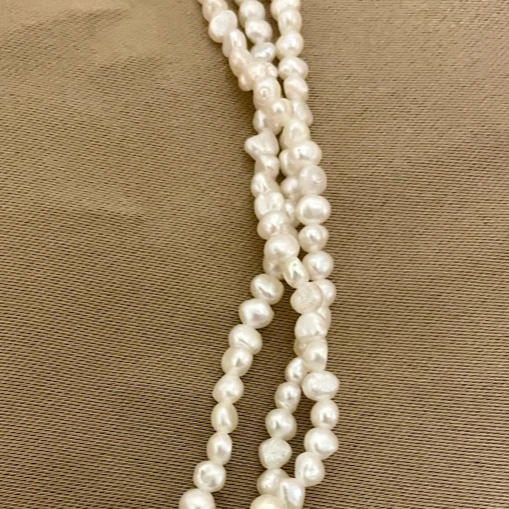 Multi-Strand Freshwater Rice Pearl Necklace - Picture 6 of 7